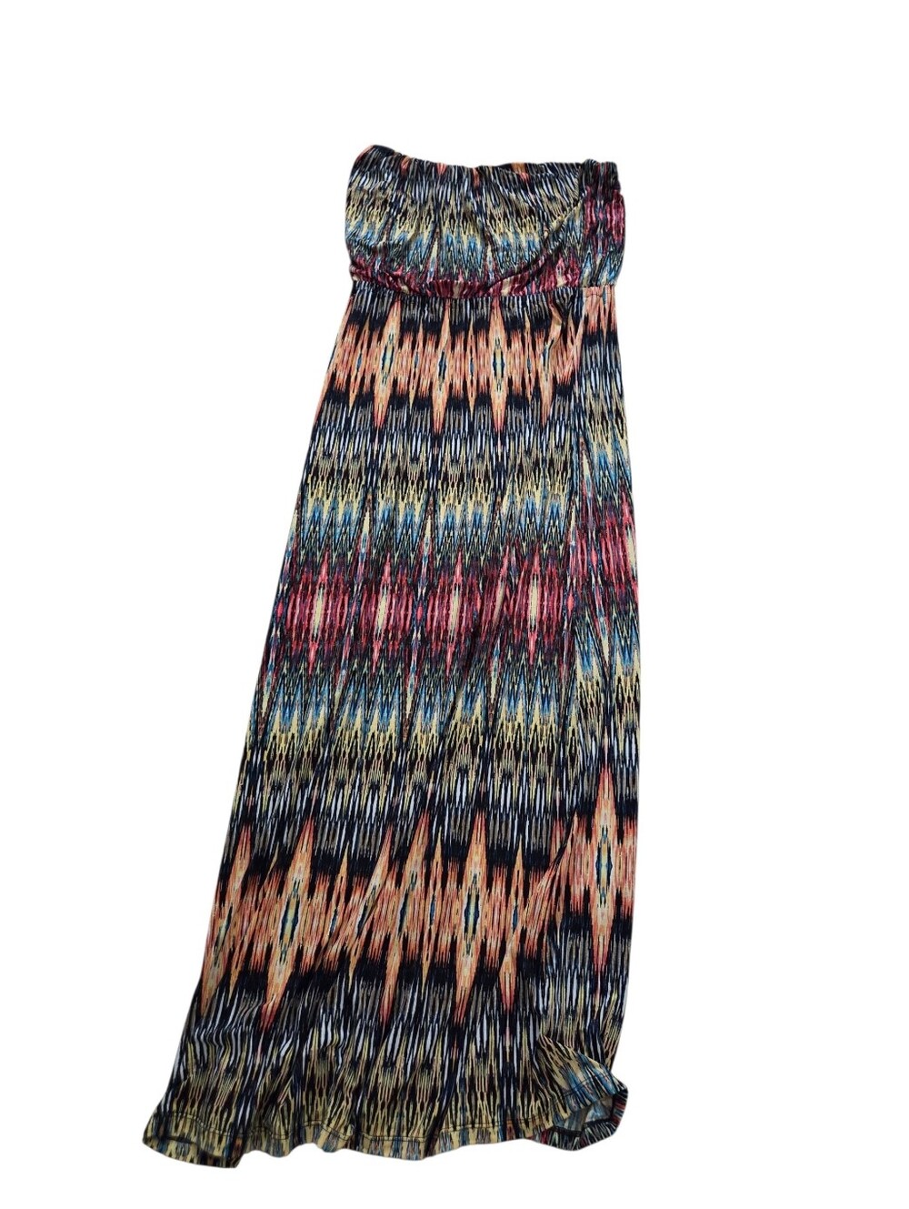 Trixxi multicolored patterned maxi tube dress, L. EUC.